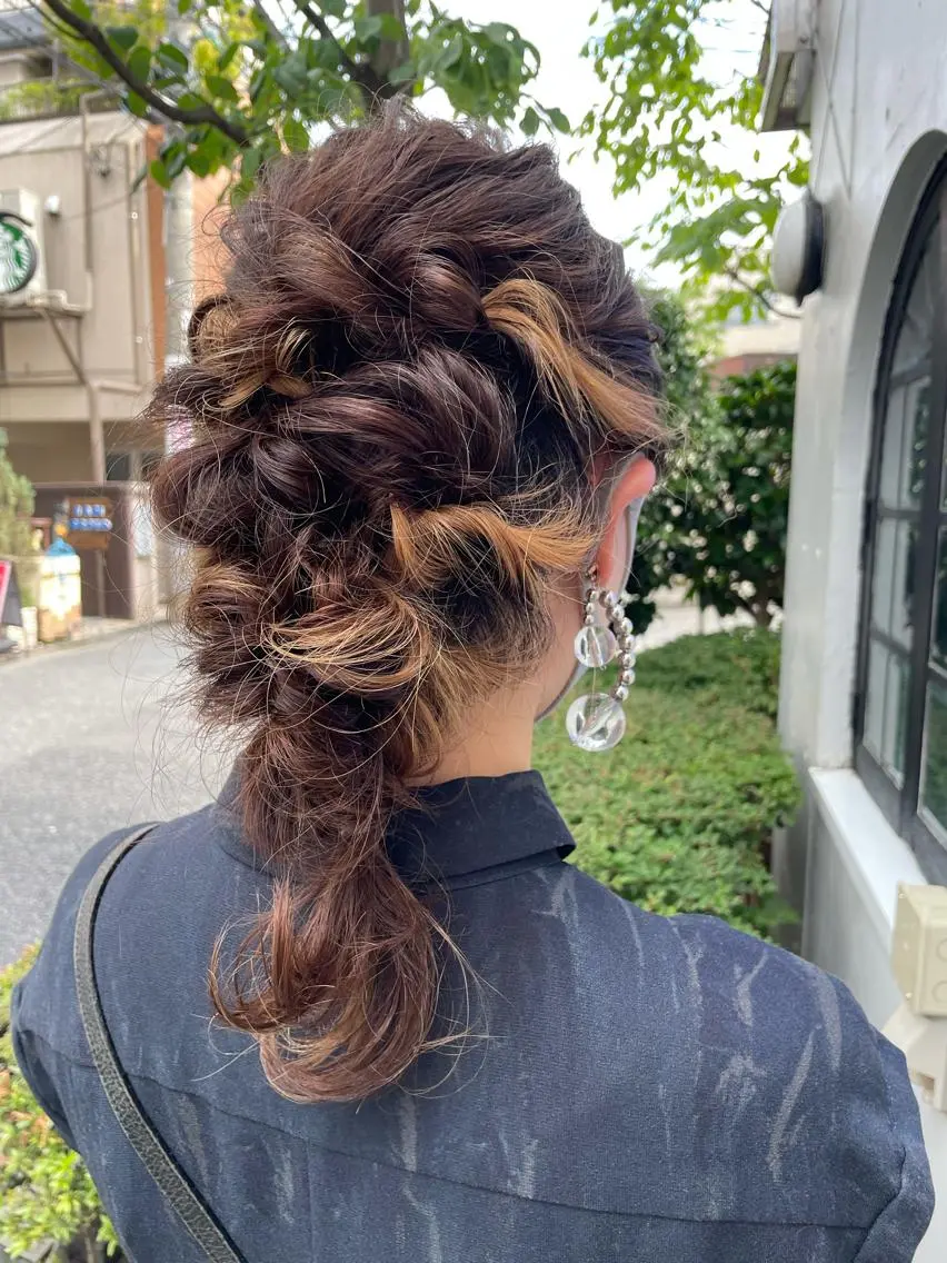セミロング ヘアアレンジ hazuki 🌝のヘアスタイル