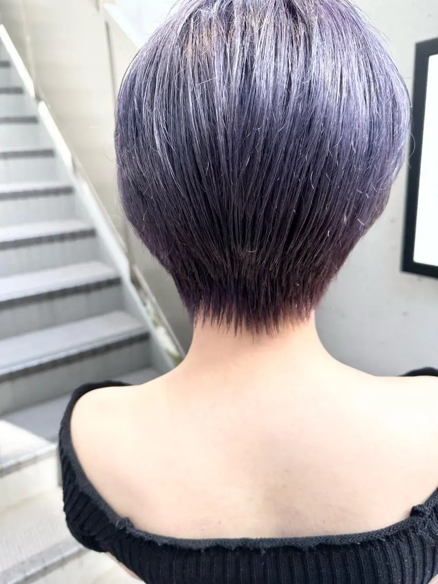 ショート ヘアカラー トリートメント ✨透明感カラー✨ ✨小顔カット✨山木のヘアスタイル