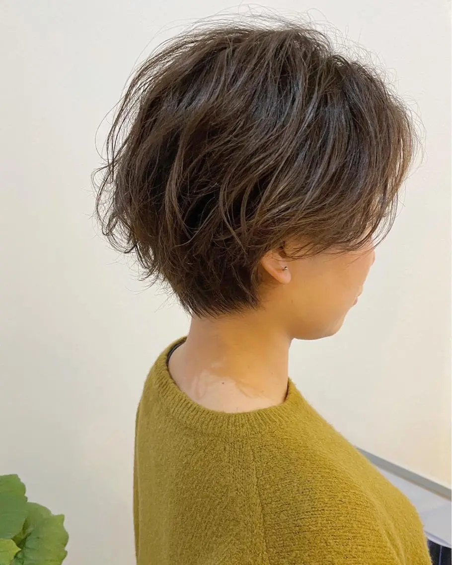ショート カラー カット パーマ スタイリスト 林　風香のヘアスタイル