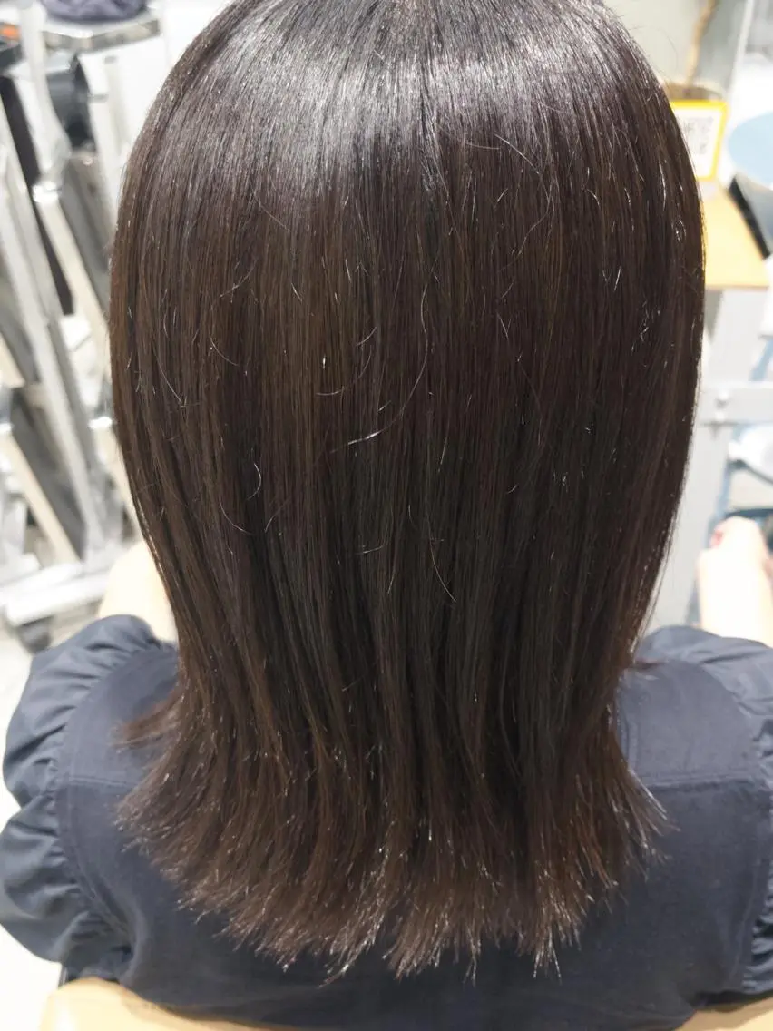 ミディアム カラー ベージュカラー ハイライトカラー ハイライト -みつま はるな-のヘアスタイル