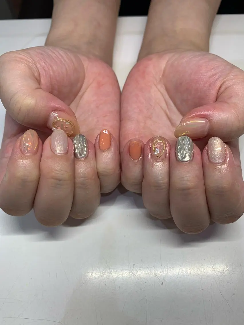 ネイル アートネイル ミラーネイル 持ち込み Nail Salon Momoのネイルデザイン