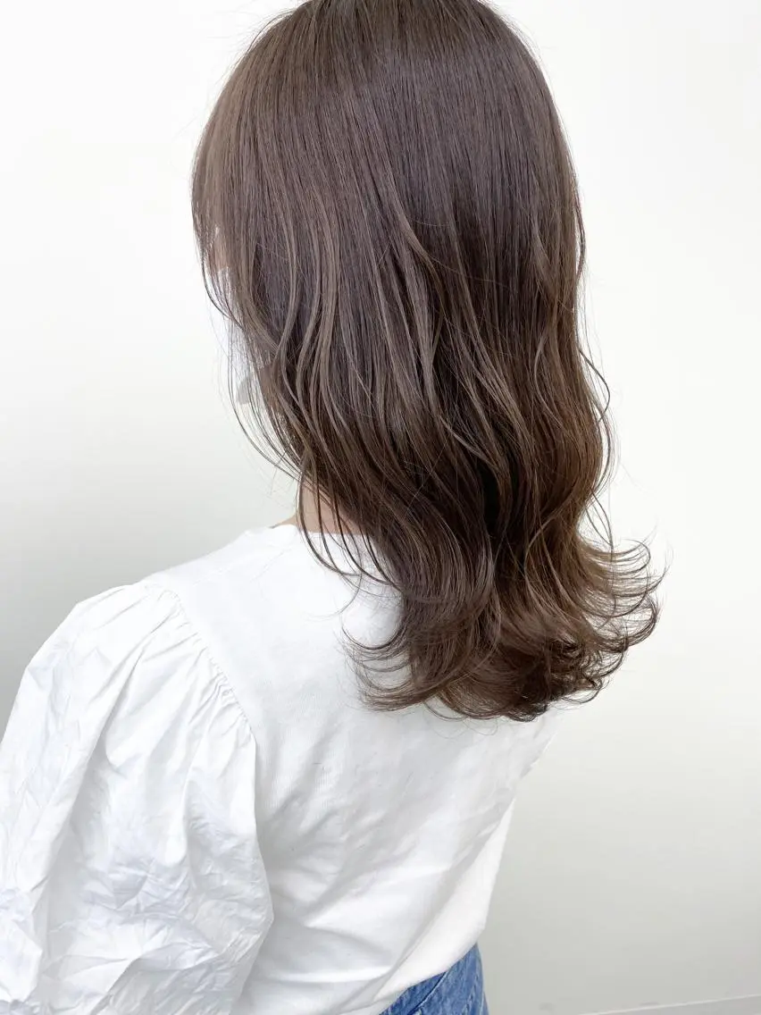セミロング カラー ベージュカラー パープルカラー カット ヘアカラー トリートメント 丹羽 隼人/髪質改善 /韓国ヘア🇰🇷のヘアスタイル