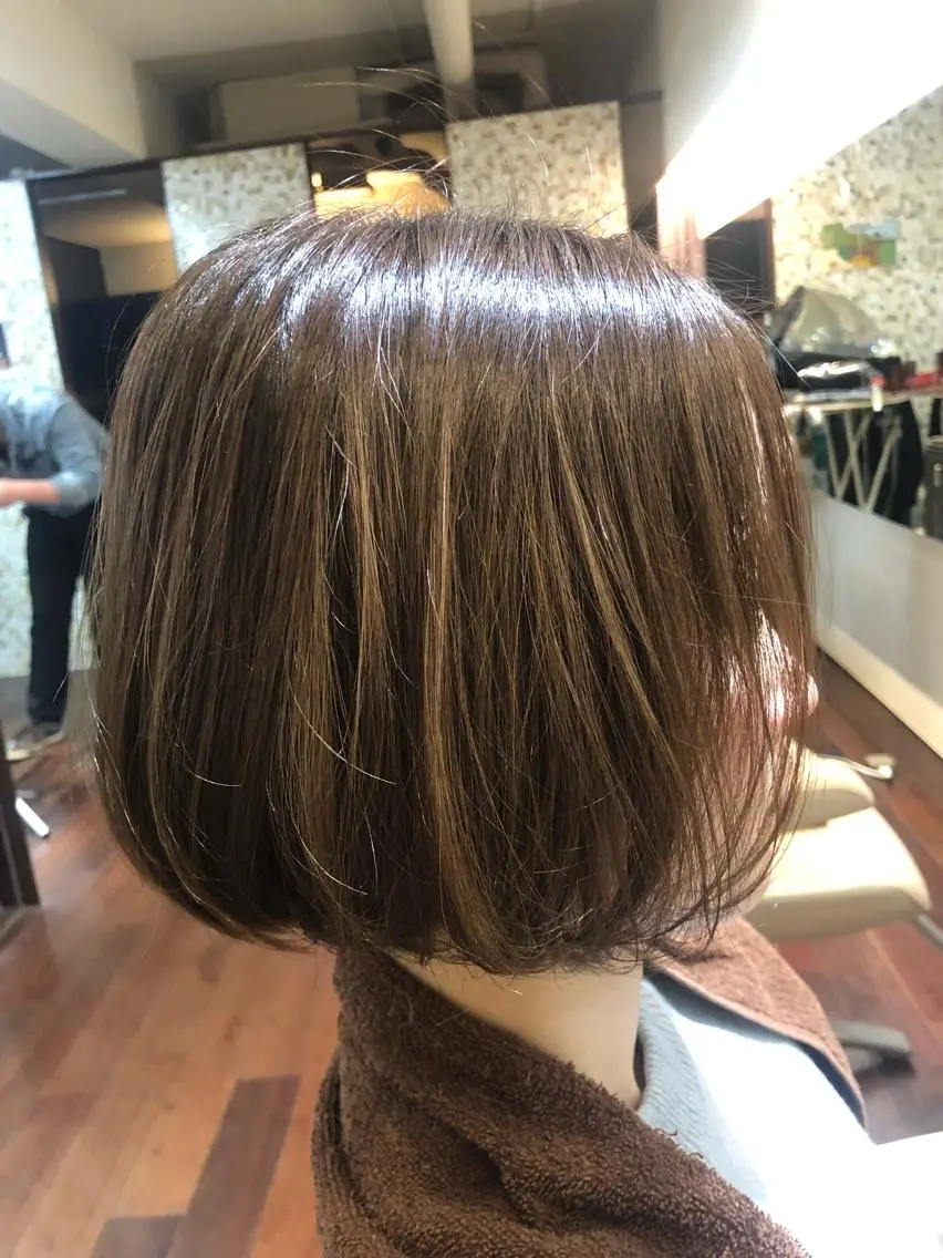 ショート ボブ 顔周りカット 菅 翔太のヘアスタイル