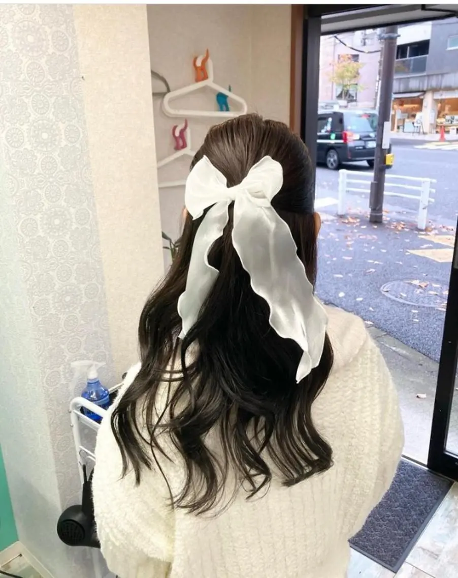 ロング ヘアアレンジ ハーフアップ 田牧 みゆきのヘアスタイル