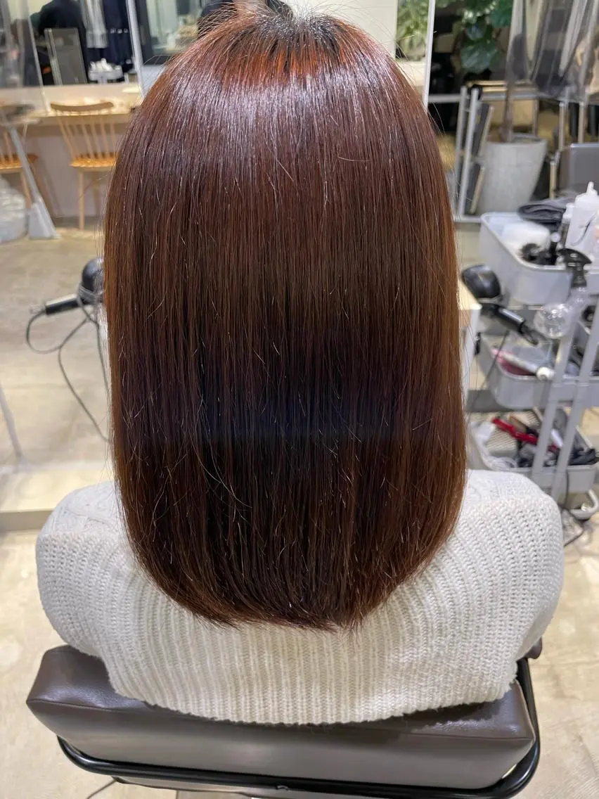 ミディアム 表参道レイヤーカット 髪質改善山岸季生のヘアスタイル