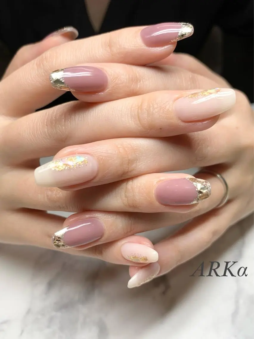 ロング ネイル ハンドネイル Nailsalon ARKαのネイルデザイン