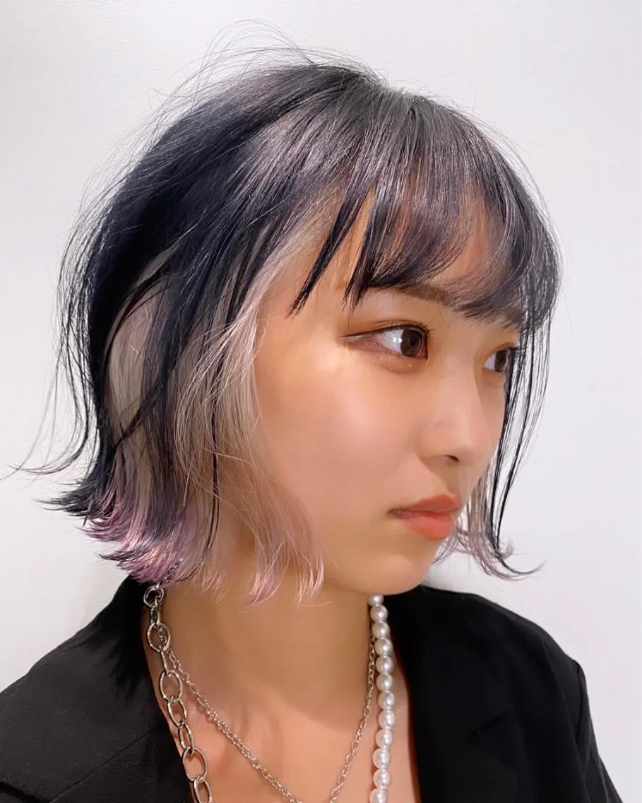 カラー ヘアカラー デザインカラーウルフ 宙也のヘアスタイル