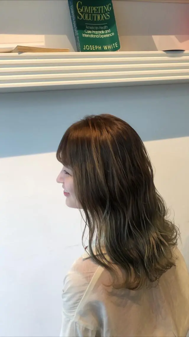 セミロング ヘアカラー トリートメント ヘッドスパ ヘアセット 大宮/山口 竣也のヘアスタイル