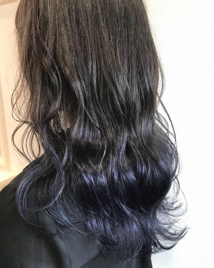 セミロング カラー ヘアアレンジ グラデーションカラー ラベンダーカラー ヘアカラー トリートメント GiseL天神カラー 髪質改善/ブリーチのヘアスタイル