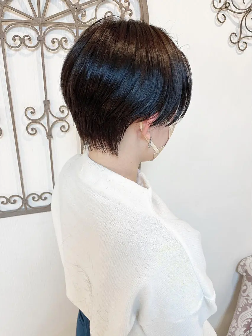 ショート カラー 🩶韓国艶髪🇰🇷 下本夕綺のヘアスタイル