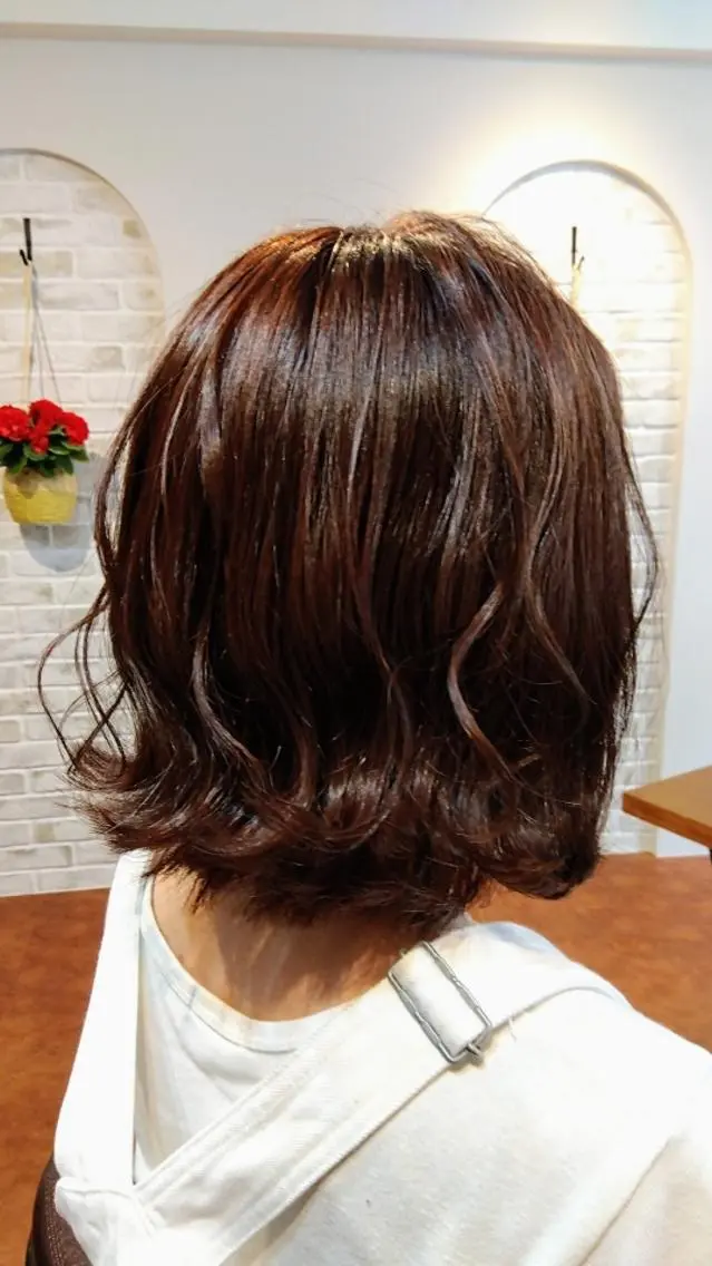 ミディアム カラー カット ヘアカラー トリートメント 佐久間 将のヘアスタイル