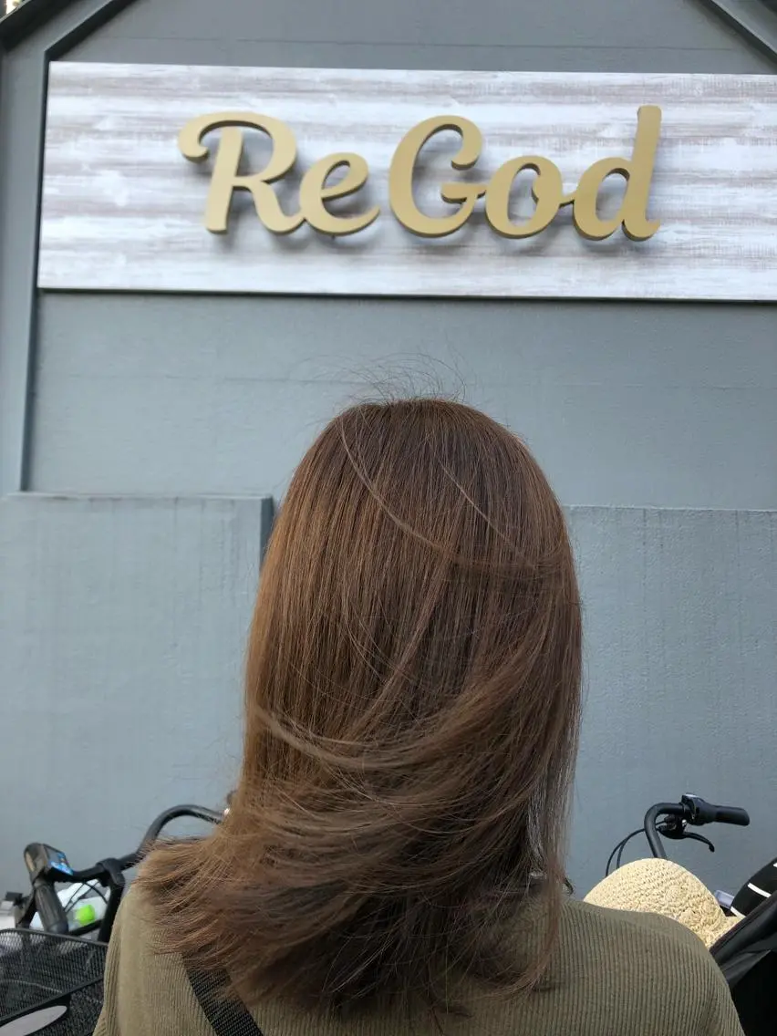 セミロング カット ヘアカラー トリートメント 🐆アンドウ チカコ🦓のヘアスタイル
