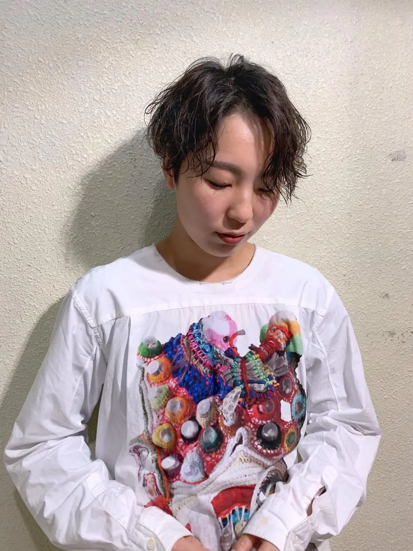 ショート ハンサムショート ショートヘア カット パーマ ヨナイ チヒロのヘアスタイル
