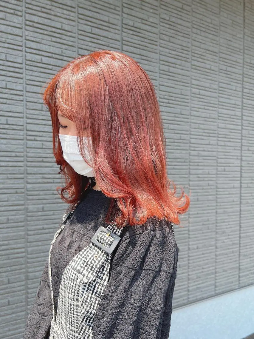 セミロング カラー ピンクカラー カット ヘアカラー パーマ 縮毛矯正 トリートメント 似合わせ×扱いやすさ 特化/澁谷礼一のヘアスタイル