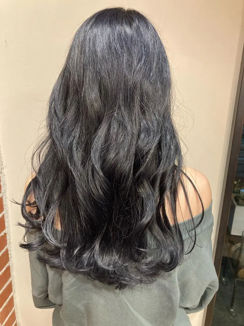ロング ハイライト 髪質改善 韓国風ヘア レイヤーカット KASHI|顔まわり ×艶髪プロデューサーのヘアスタイル