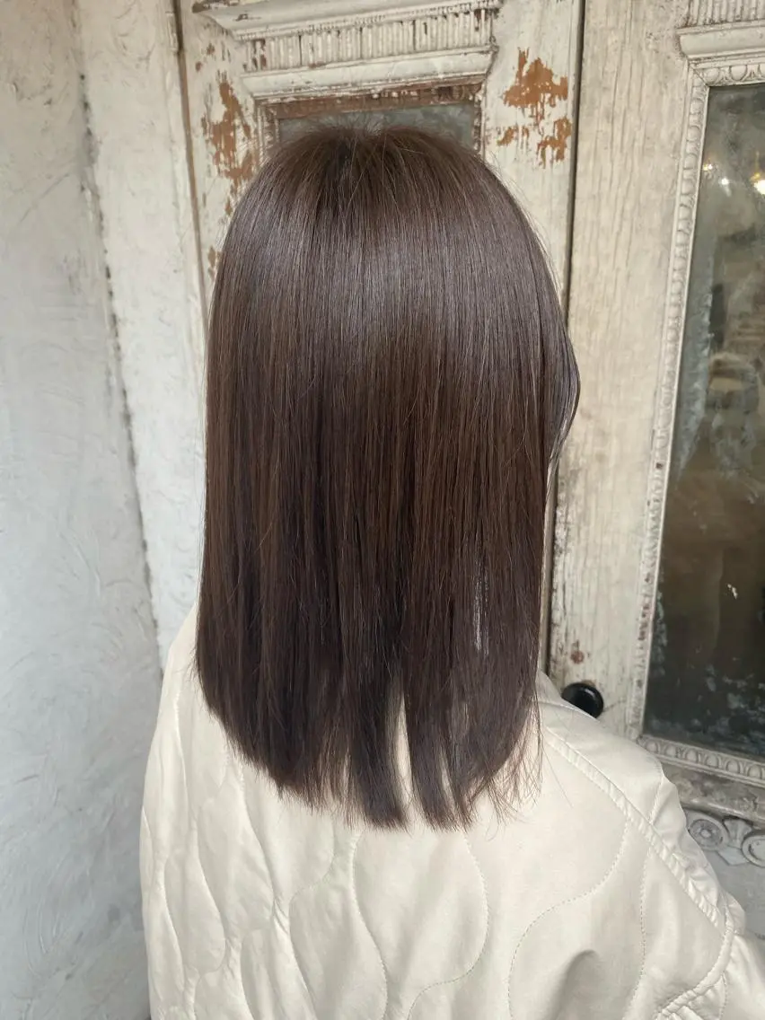 セミロング カラー ブラウンカラー オリーブブラウン お任せヘア☘️☘️ 及川渚のヘアスタイル