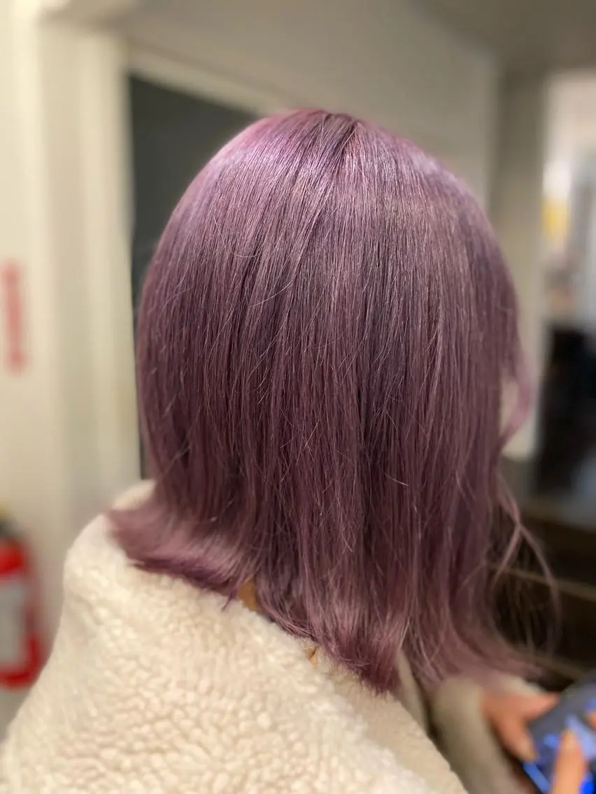 ミディアム パープルカラー 透明感カラー名駅 名駅みゆのヘアスタイル