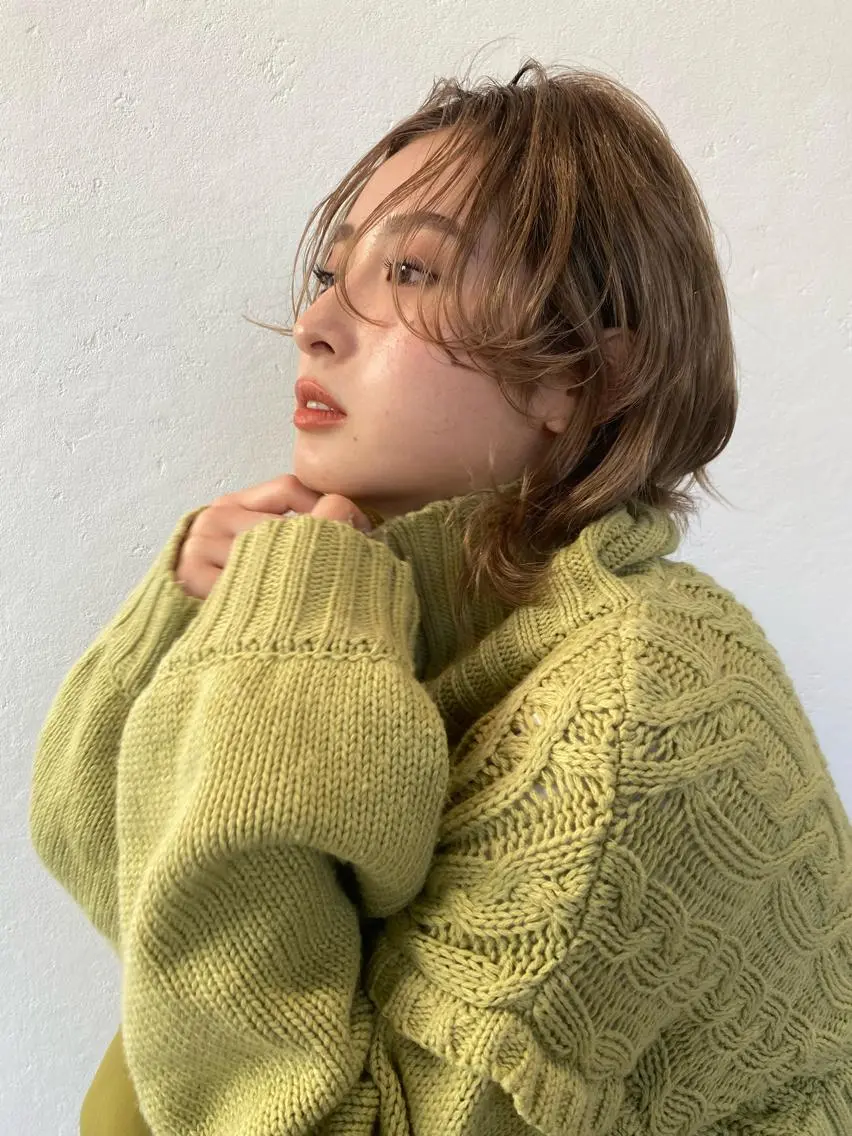 ミディアム カラー カット ヘアカラー トリートメント 柔らかいcolor 🌿harukaのヘアスタイル