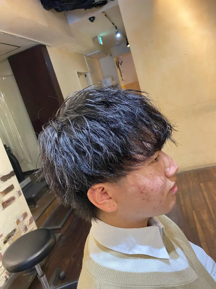 メンズ マッシュウルフ マッシュ メンズウルフカット ウルフカット 大阪メンズヘアのプロ 高橋 直希のヘアスタイル