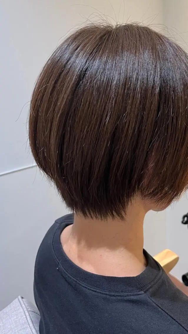 ショート くびれヘア ショートヘア カット ヘッドスパ マンツーマン/ボブ ショート/マユコのヘアスタイル