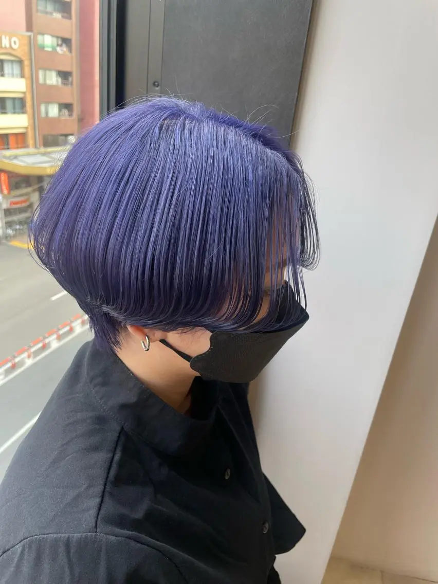 ミディアム カラー パープルカラー ブリーチ👩🦳/ ✂︎MANAMIのヘアスタイル