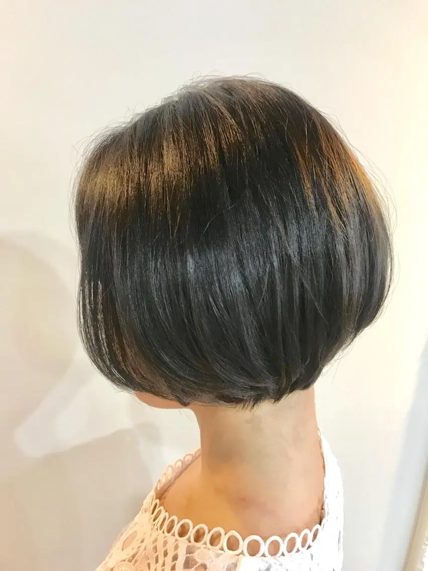 ショート アッシュ アッシュグレー ショートヘア 女性専用サロン 【中崎町】ゆきみのヘアスタイル