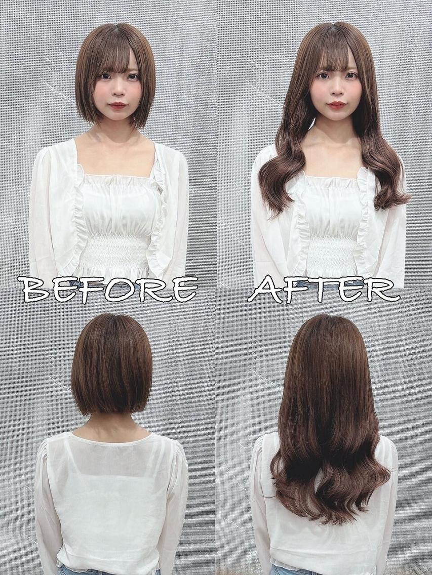ロング カラー ヘアアレンジ シールエクステ バレイヤージュ ブリーチ ケアブリーチ ダブルカラー LIP 大阪本店 エクステ MISAのヘアスタイル