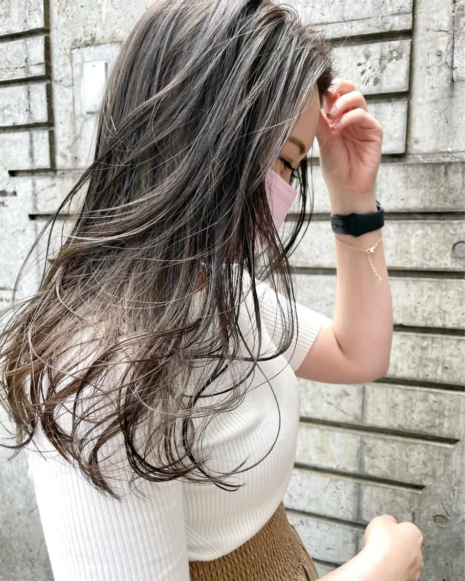 ロング カラー 👩🏻ボブ/ 髪質改善ダブルカラーのヘアスタイル