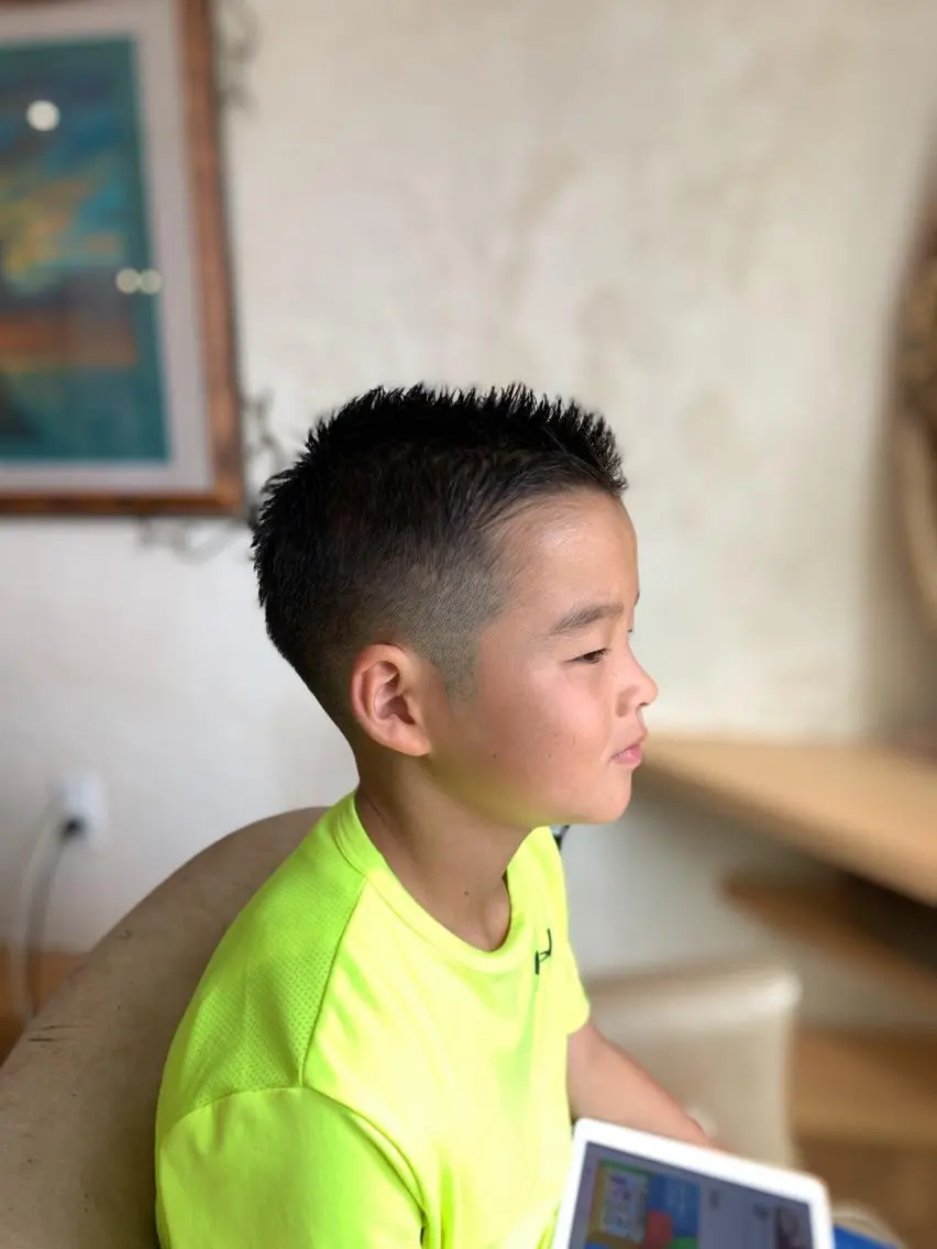 メンズ キッズ フェードカット 國井 慎吾のヘアスタイル