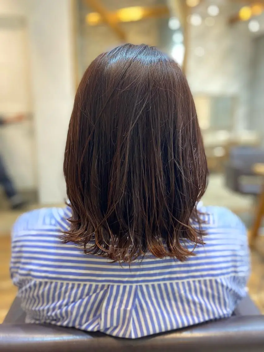 ミディアム カラー カット ヘアカラー トリートメント Fan.ray⭐️ 松永拓巳のヘアスタイル
