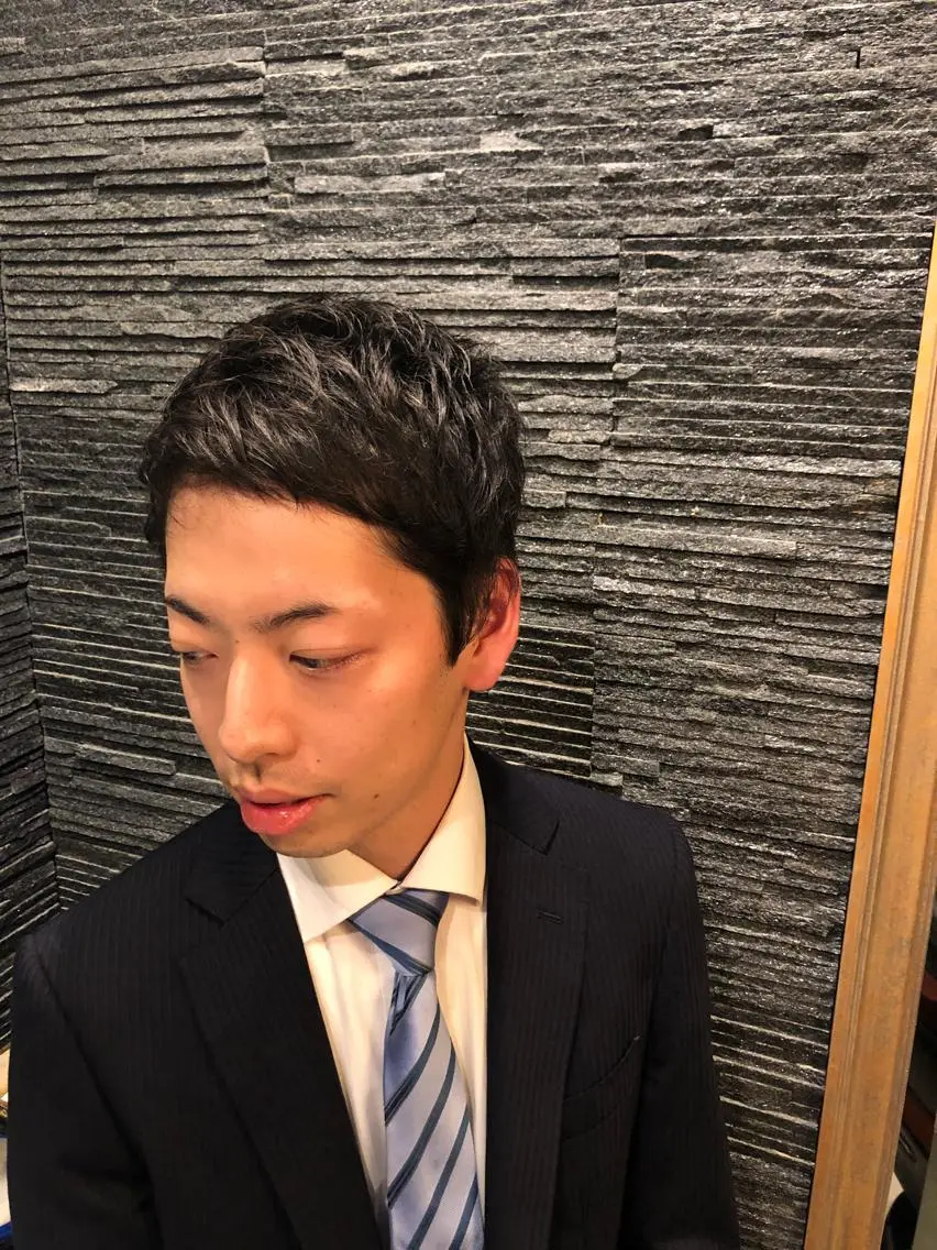 ショート パーマ メンズ 木村 りきのヘアスタイル