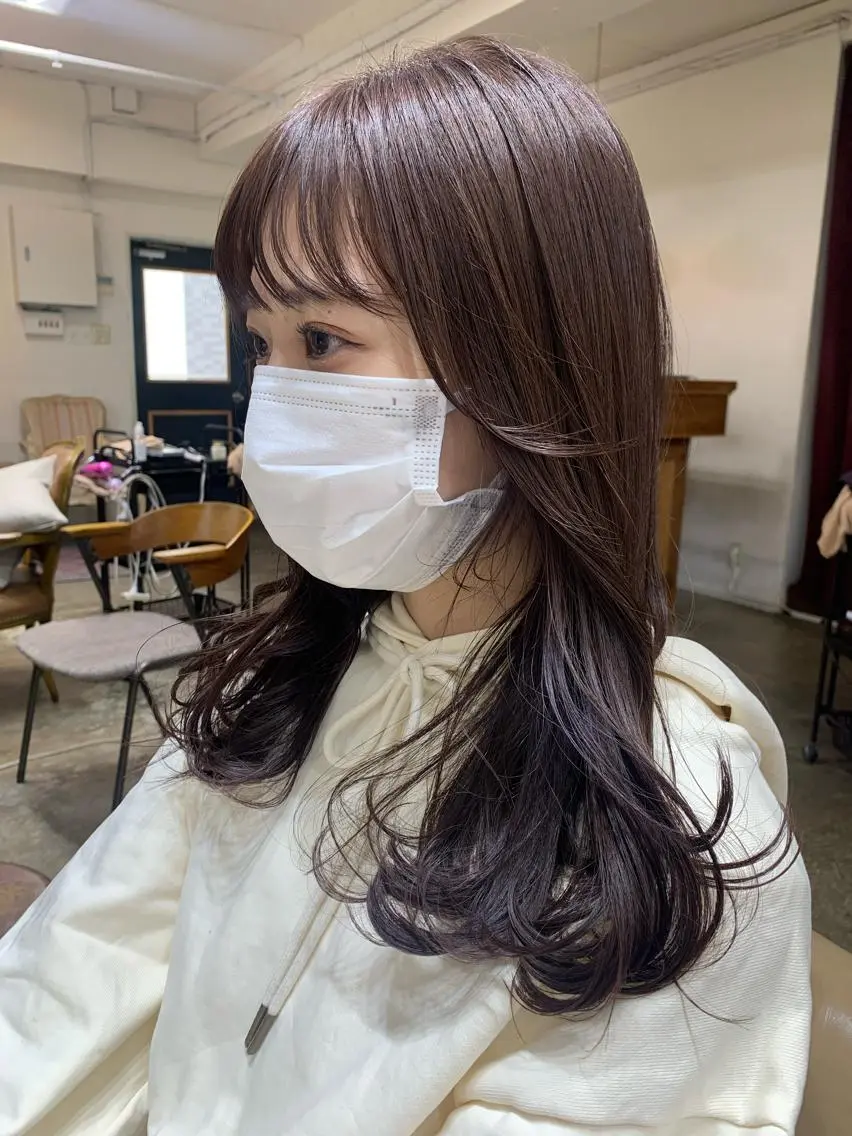 ロング カラー インナーカラー ラベンダーカラー 顔周りカット HARUKA ⭐️モデル募集中⭐️のヘアスタイル