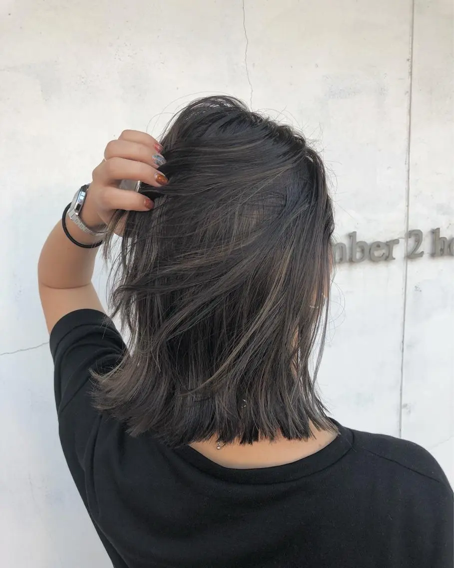 ミディアム ハイライト 遠藤 和美のヘアスタイル