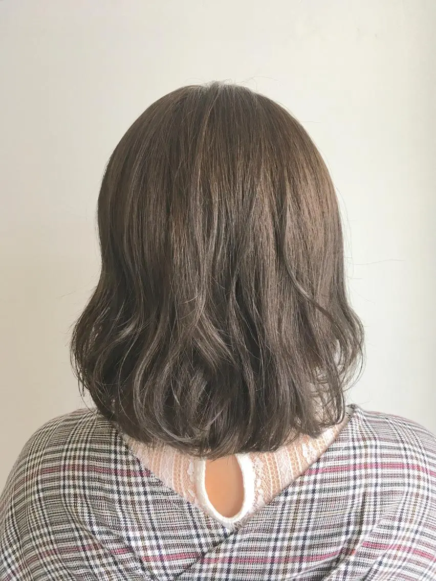 ミディアム カラー グレージュ ヘアカラー トリートメント ヘアセット yoshi ☆のヘアスタイル