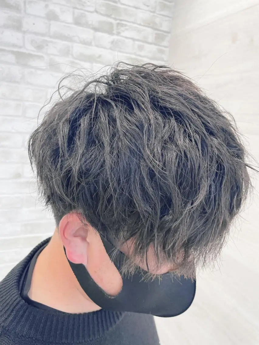 ショート カラー パーマ メンズ カット ヘアカラー 🫧美髪矯正/ 髪質改善/藤平健太のヘアスタイル