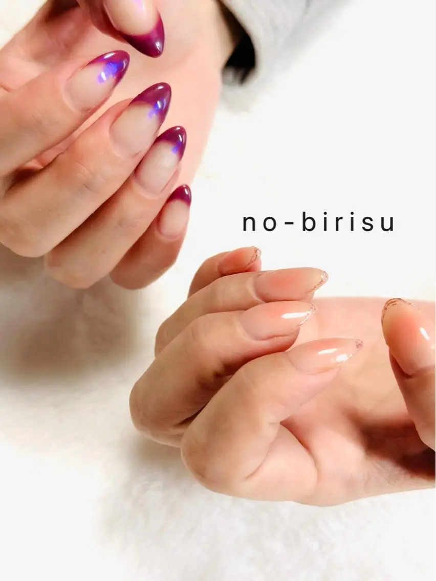 ネイル ミラーネイル ハンドネイル no-birisu nailのネイルデザイン