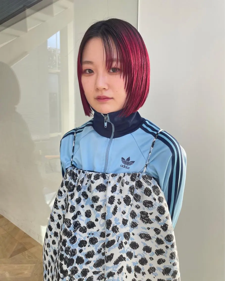 ショート ボブレイヤー ボブ レイヤーカット 舟越 小百合のヘアスタイル