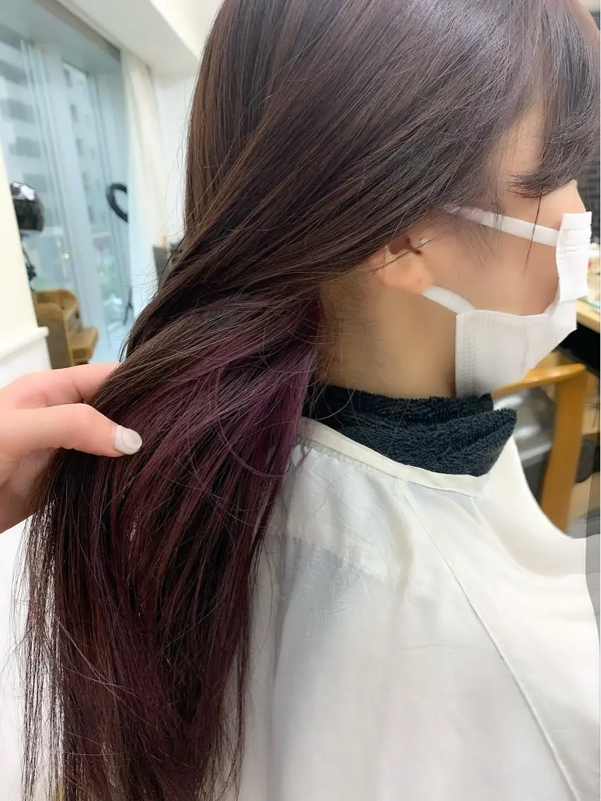 ロング カラー パーマ ヘアアレンジ メンズ キッズ ネイル マツエク・マツパ ヘアカラー レイヤーカット/ 巻ける縮毛矯正のヘアスタイル