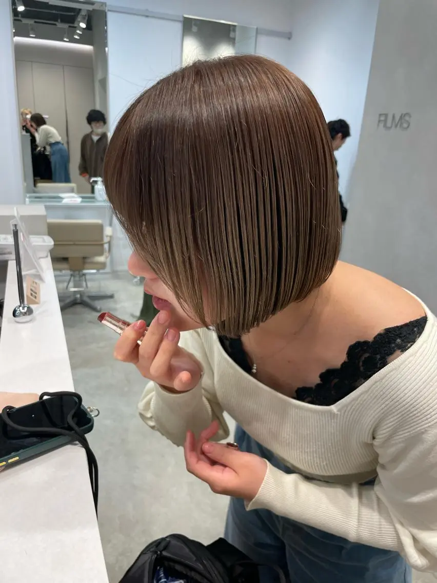 ショート ボブ 表参道レイヤーカット 髪質改善山岸季生のヘアスタイル