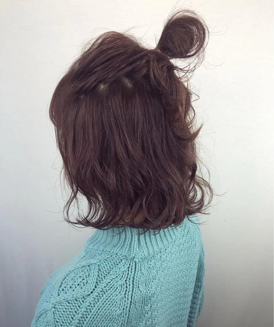 ミディアム カラー ヘアアレンジ ベージュカラー ダブルカラー ピンクカラー ピンクベージュ ヘアカラー 🤍2nd🤍田所 美希のヘアスタイル