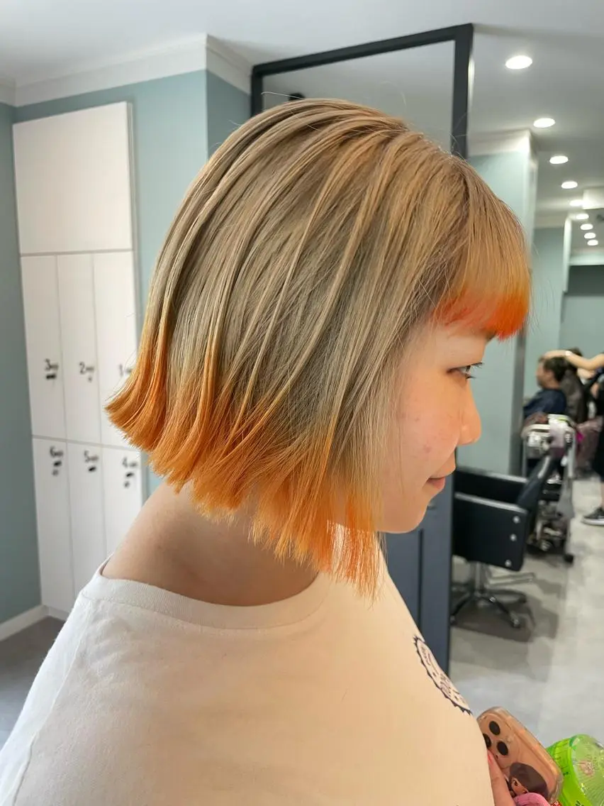 ミディアム カラー ブリーチ ボブ Dia✂︎ 高澤優希のヘアスタイル
