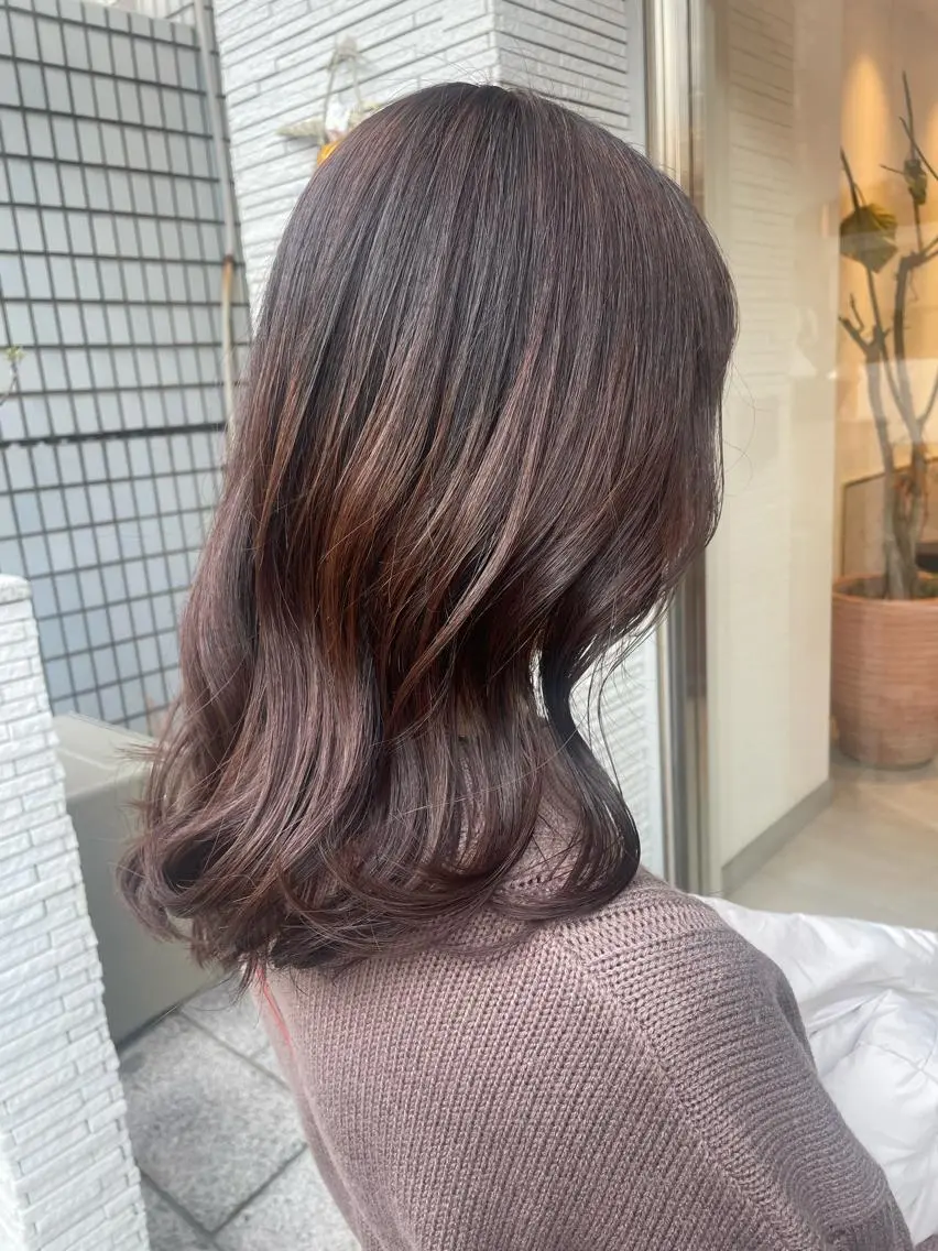 ロング カラー 前田 花綸のヘアスタイル