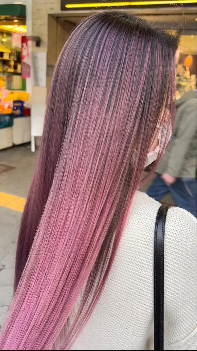 ロング レイヤーカット カット ヘアカラー トリートメント ヘアセット CARAT堺東 Aujua認定サロンのヘアスタイル
