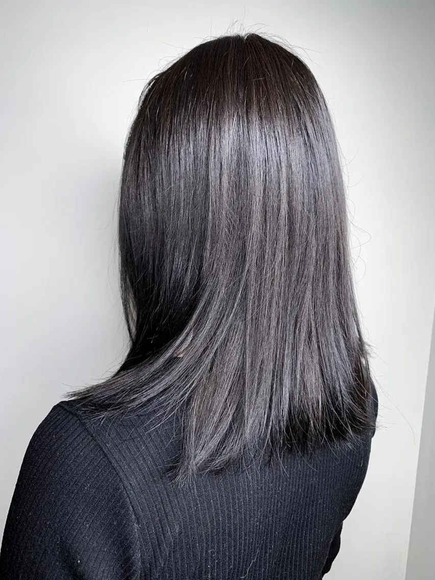 ミディアム カラー ブルーカラー ブルージュ 透明感カラー カット 縮毛矯正 トリートメント 🌈 DAIKI 🌈のヘアスタイル