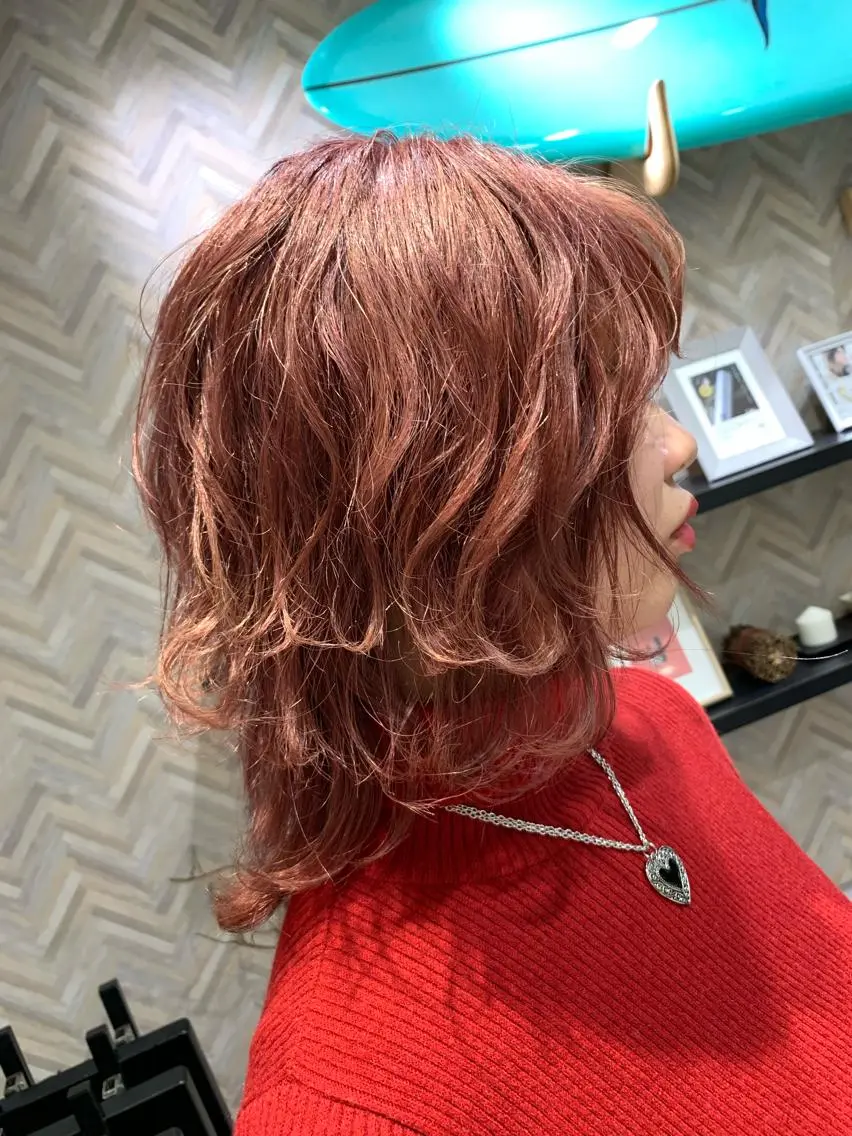 セミロング カラー ベージュカラー 🇺🇸龍ヶ崎ブリ ーチカラー🌴政野のヘアスタイル