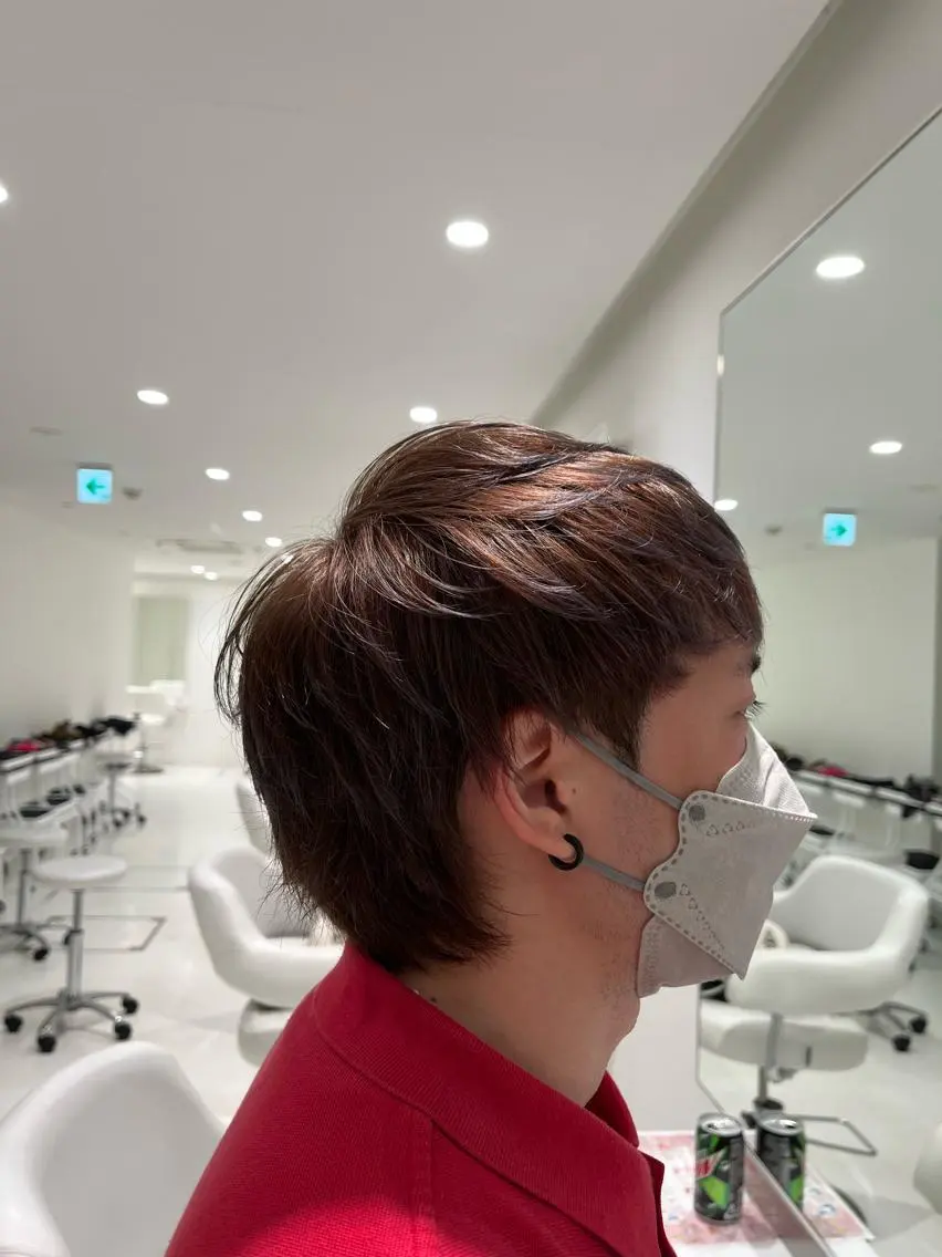 ショート カラー メンズ ✨フェザーパーマ✨ スパイキー✨星野拓磨のヘアスタイル