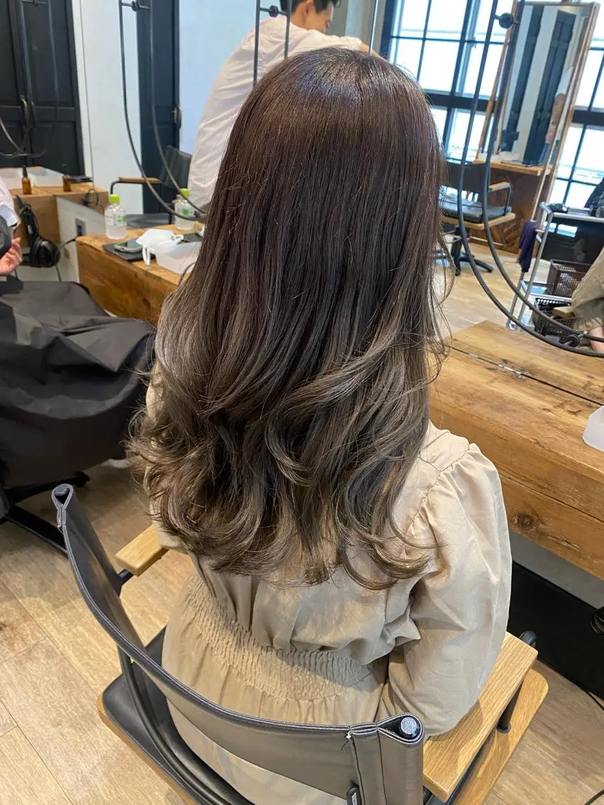 セミロング ヘアカラー トリートメント 新宿/顔周りカット +レイヤー＝しずく♩のヘアスタイル
