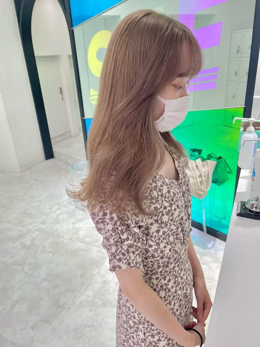 カラー ヘアカラー トリートメント ヘッドスパ ヘアセット 🎀ブリーチなし/ レイヤーカット🎀のヘアスタイル