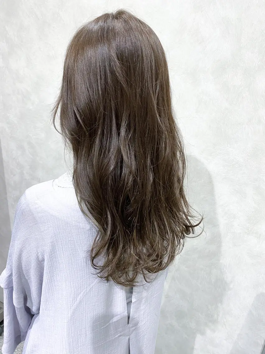 セミロング カラー アッシュ 透明感カラー オリーブアッシュ ヘアカラー トリートメント 丹羽 隼人/髪質改善 /韓国ヘア🇰🇷のヘアスタイル