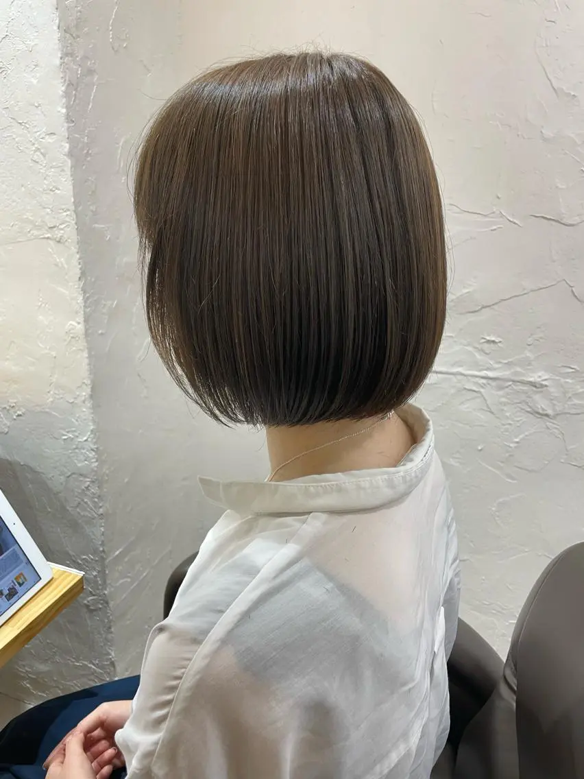 ショート カラー 髪質改善 縮毛矯正/ レイヤー/銀座/本木のヘアスタイル